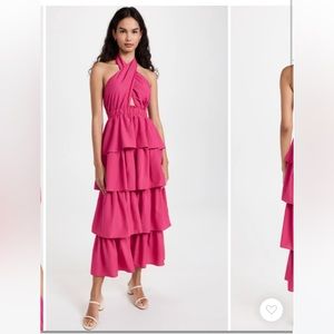 Shop Bop halter neck tiered maxi dress